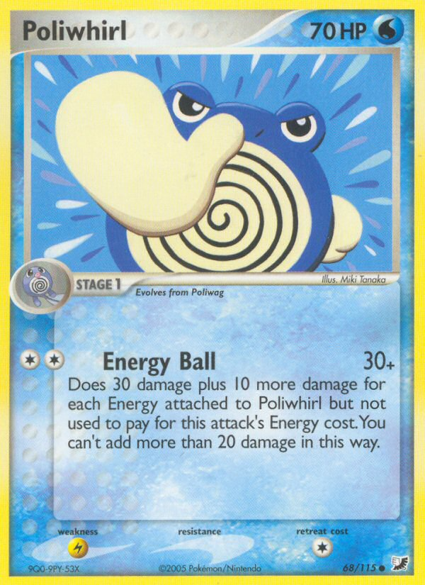 Poliwhirl (68/115) - Unseen Forces Pokémon Card