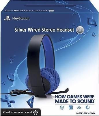 Silver Wired Stereo Headset Video Game