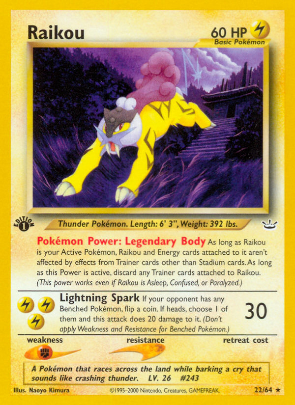 Raikou (22/64) - Neo Revelation Pokémon Card