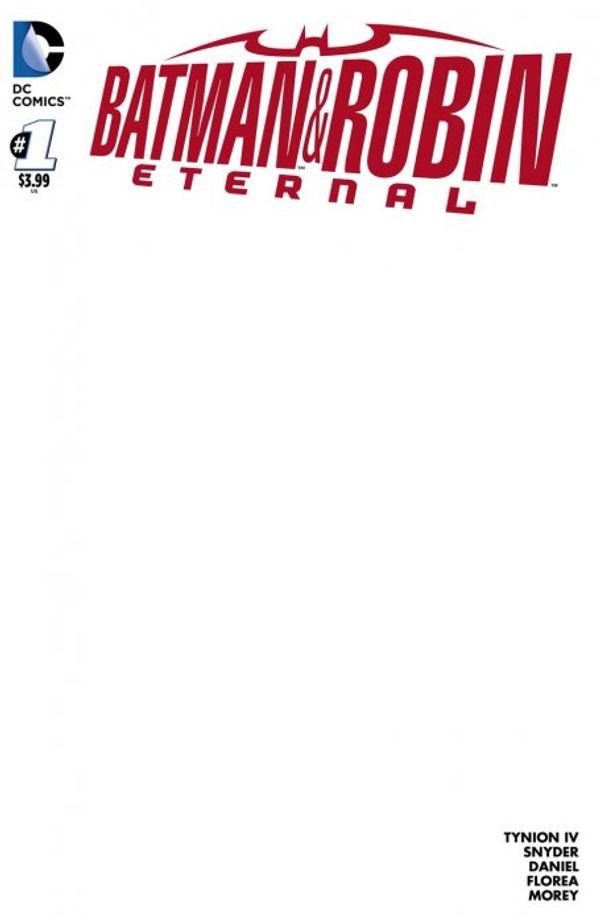 Batman And Robin: Eternal #1 (Blank Variant Cover)