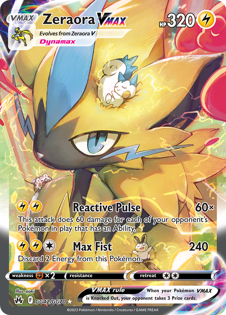 Zeraora VMAX (GG42) - Crown Zenith Galarian Gallery Pokémon Card