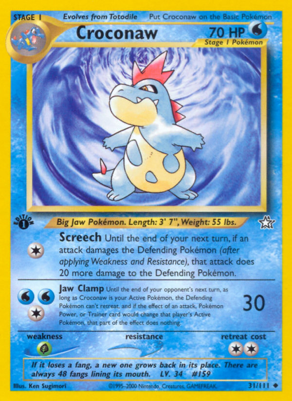 Totodile Pokémon Card