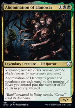 Abomination of Llanowar (Kaldheim Commander Decks) Trading Card