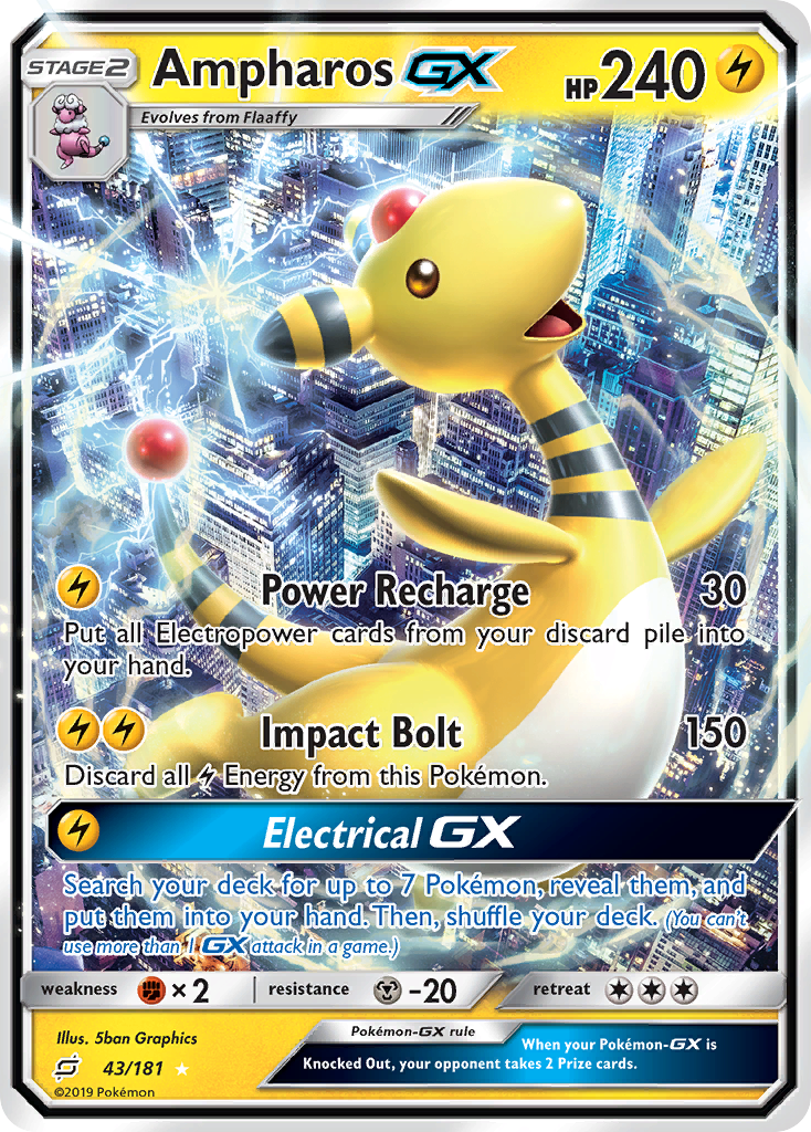 Ampharos GX (43/181) - Team Up Pokémon Card