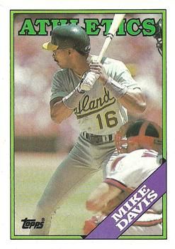  1987 Topps Baseball Card #83 Mike Davis : Collectibles