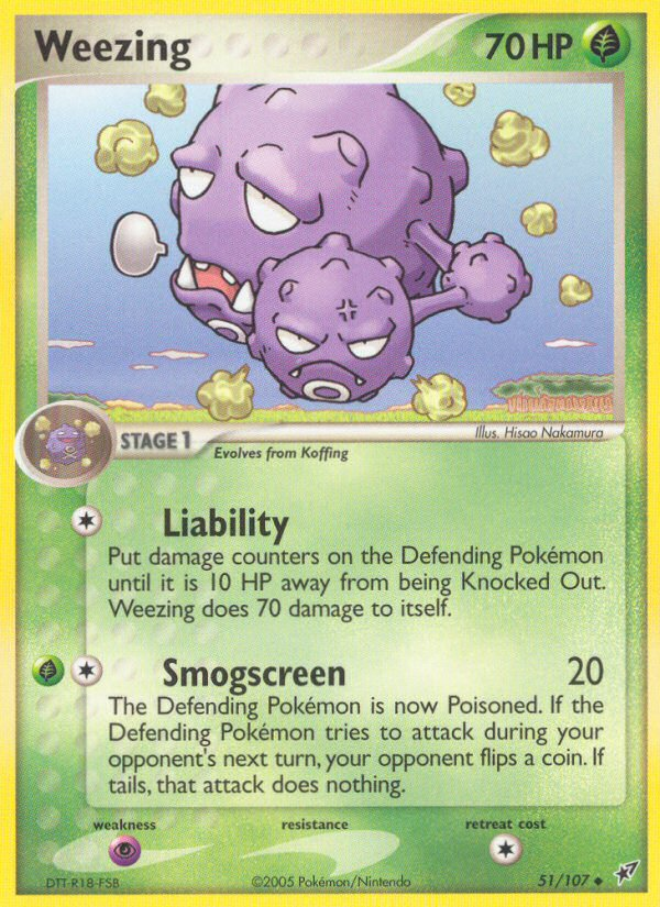 Weezing (51/107) - Deoxys Pokémon Card