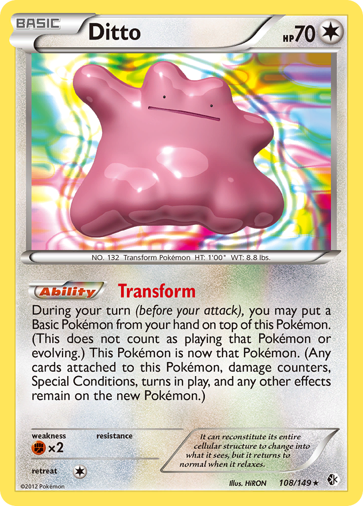 Ditto (108/149) - Boundaries Crossed Pokémon Card