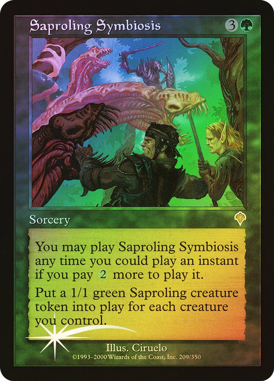 Saproling Symbiosis (Invasion - Foil) Trading Card