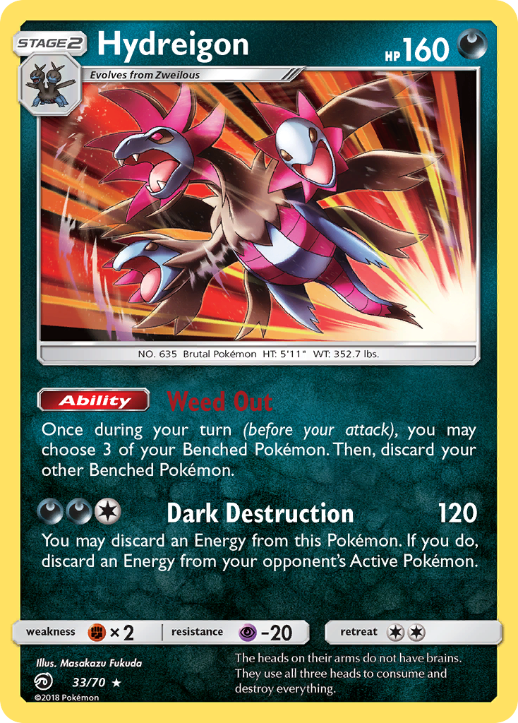 Hydreigon (33/70) - Dragon Majesty Pokémon Card