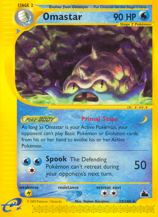 Omastar (23/144) - Skyridge Pokémon Card