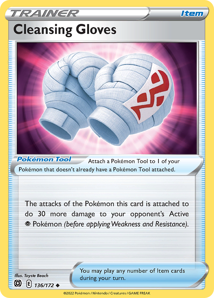 Cleansing Gloves (Trainer: Item) (136/172) - Brilliant Stars Pokémon Card