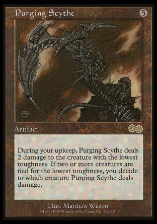 Purging Scythe (Urza's Saga) Trading Card