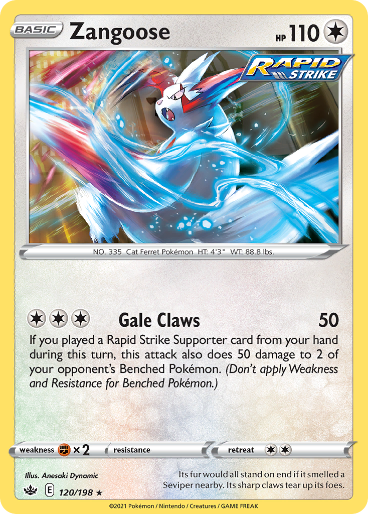 Zangoose (120/198) - Chilling Reign Pokémon Card