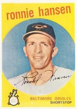 Ronnie Hansen 1959 Topps #444 Sports Card