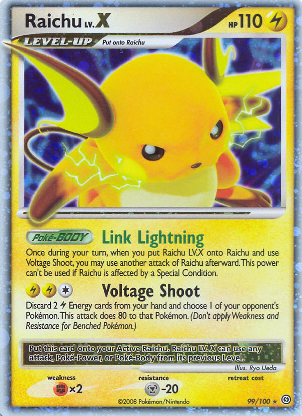 Raichu LV.X (99/100) - Stormfront Pokémon Card