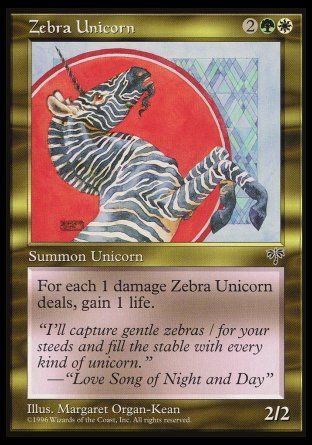 Zebra Unicorn (Mirage) Trading Card