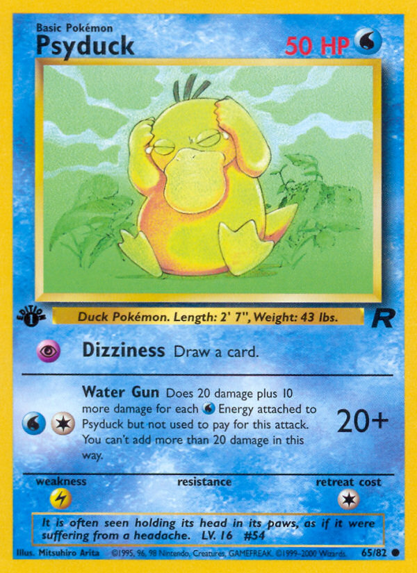 Psyduck (65/82) - Team Rocket (1st Edition) Pokémon Card