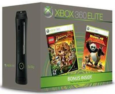 Microsoft Xbox 360 Elite [Lego Indiana Jones / Kung Fu Panda Bundle] [120 GB] Video Game