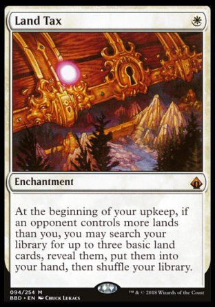 Land Tax (Battlebond) Trading Card