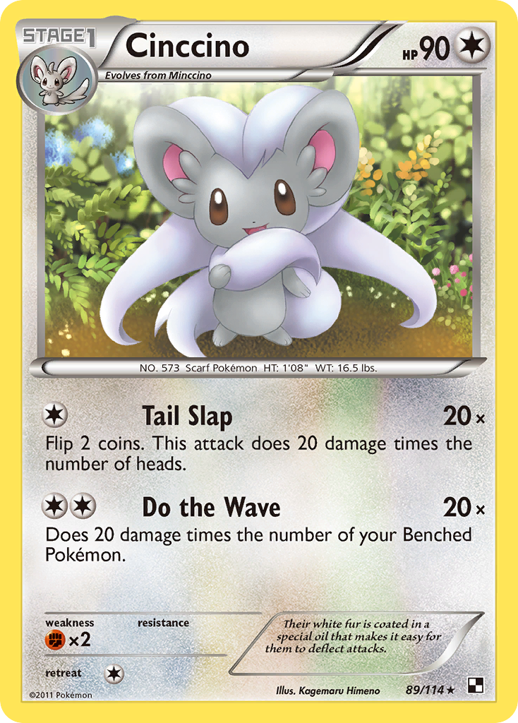 Cinccino (89/114) - Black & White Pokémon Card