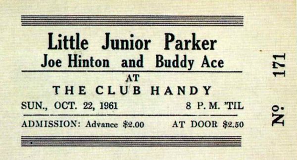 AOR-1.39 Little Junior Parker Club Handy Ticket 1961
