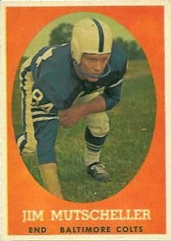 Jim Mutscheller 1958 Topps #14 Sports Card