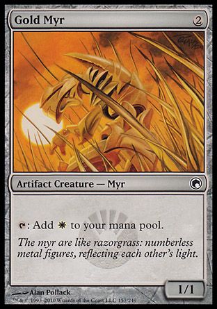 Gold Myr (Scars of Mirrodin) Trading Card