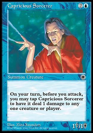 Capricious Sorcerer (Portal) Trading Card