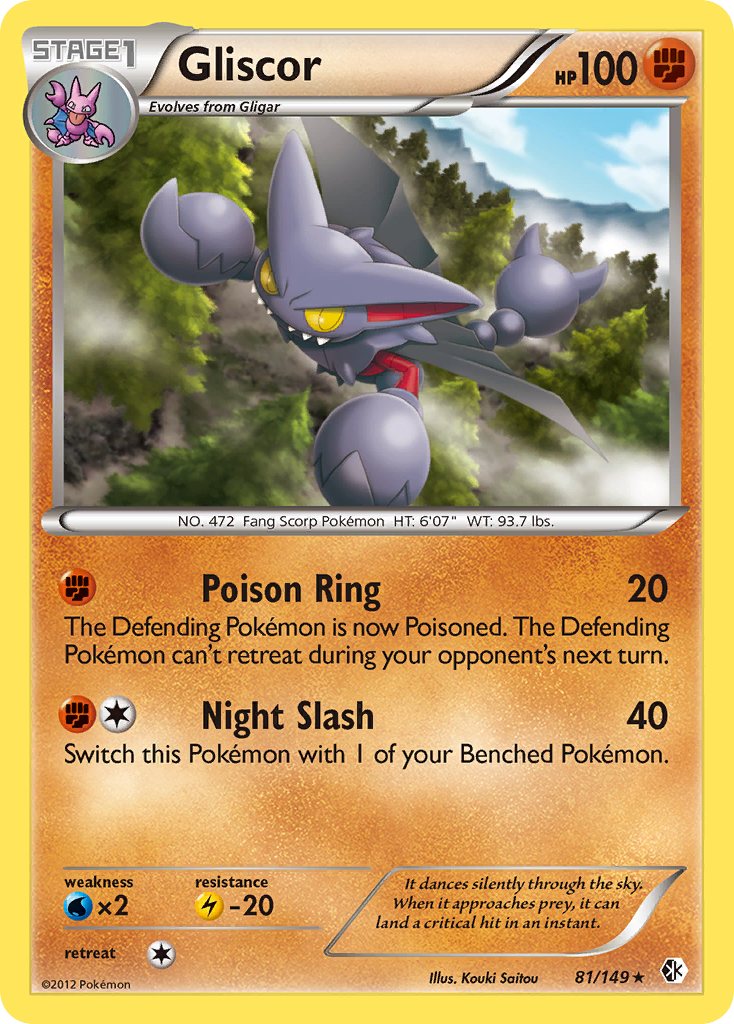 Gliscor (81/149) - Boundaries Crossed Pokémon Card