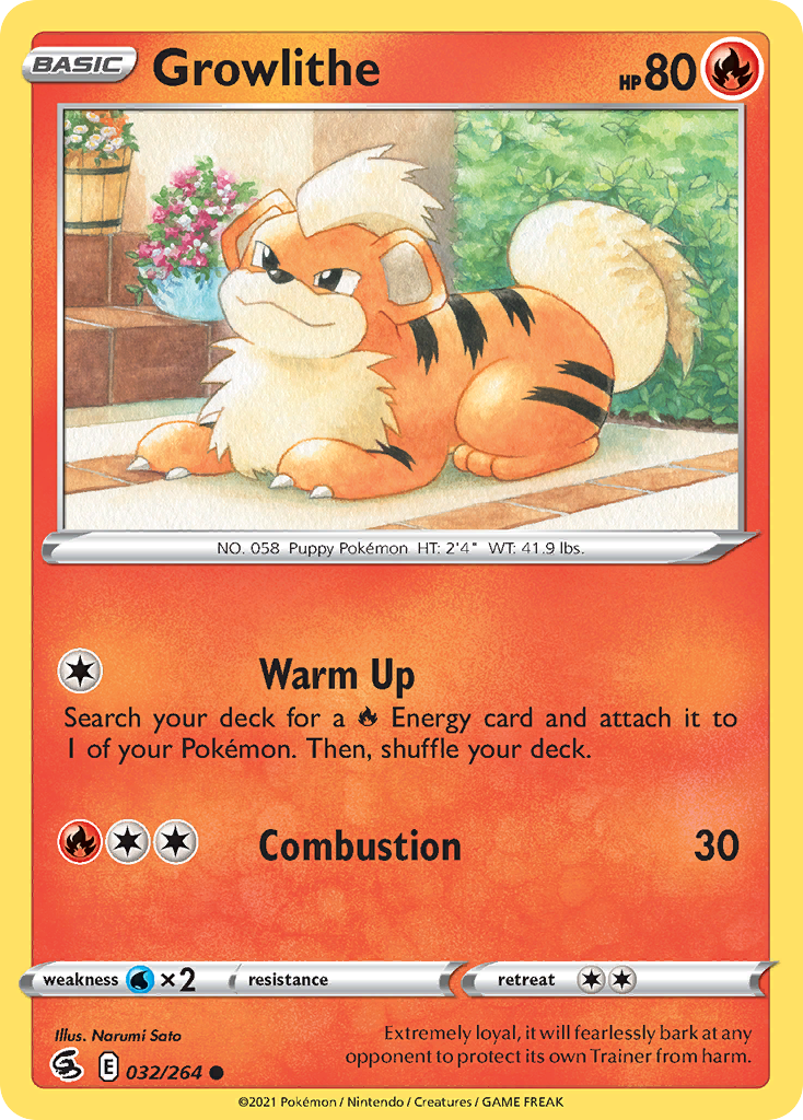 Growlithe (32/264) - Fusion Strike Pokémon Card