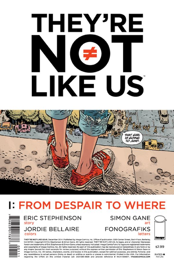 Theyre Not Like Us #1 (Simon Gane 2nd Printing Variant Cover)