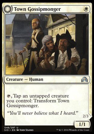 Town Gossipmonger (Shadows over Innistrad) Trading Card