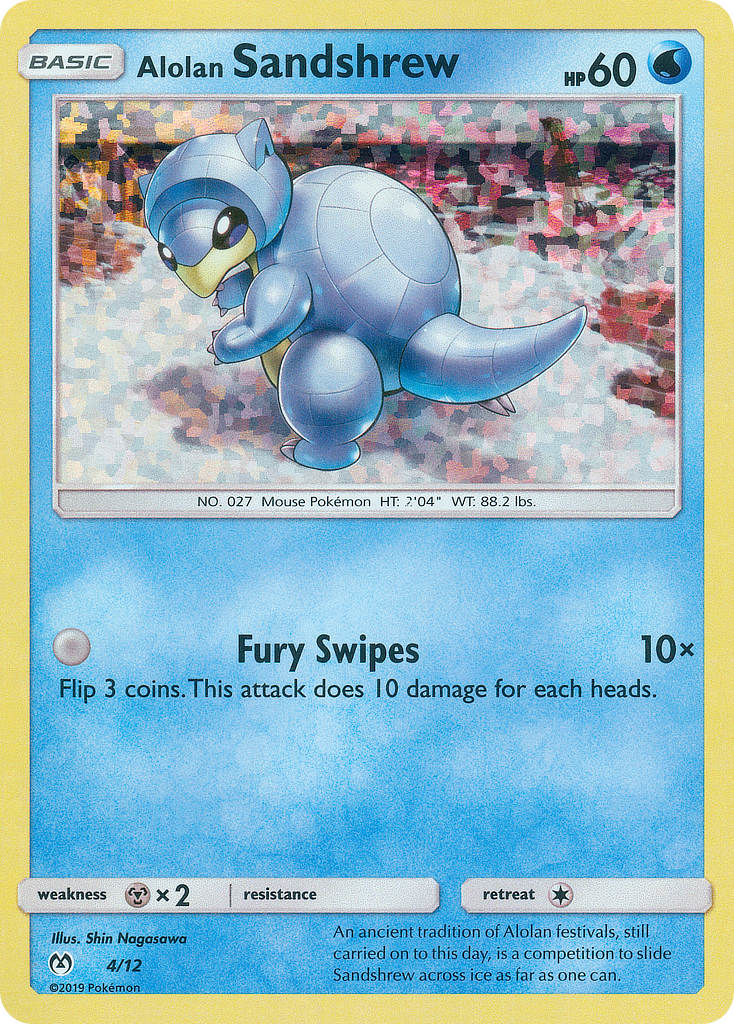 Alolan Sandshrew (4/12) - McDonald's Collection 2019 Pokémon Card