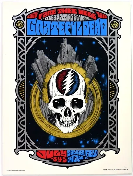 Grateful Dead Soldier Field 2015 Concert Poster