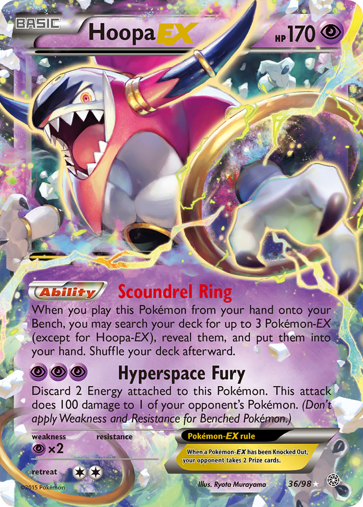 Hoopa EX (36/98) - Ancient Origins Pokémon Card