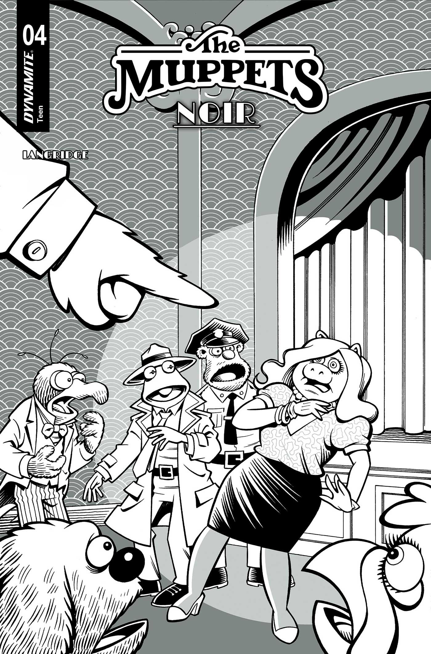 Muppets Noir #4 (Cvr E Inc 1:15 Roger Langridge Line Art Variant) Comic