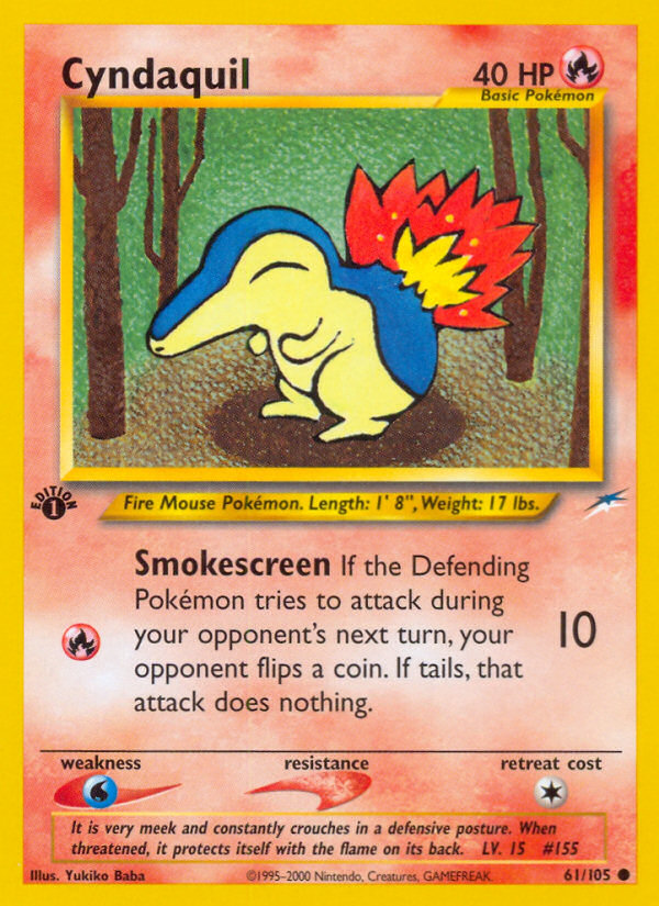 Cyndaquil (61/105) - Neo Destiny Pokémon Card