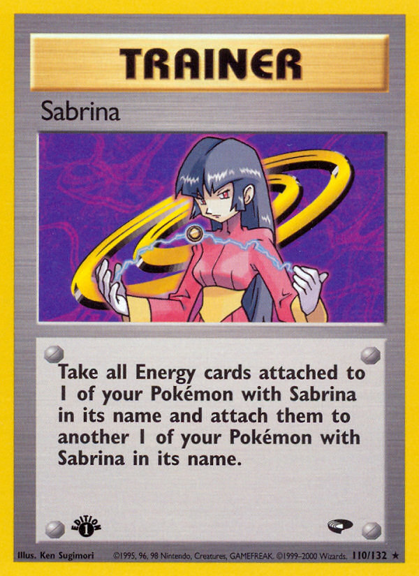 Sabrina (110/132) - Gym Challenge (1st Edition) Pokémon Card