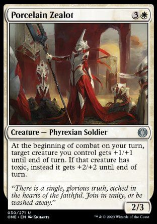 Porcelain Zealot (Phyrexia: All Will Be One) Trading Card