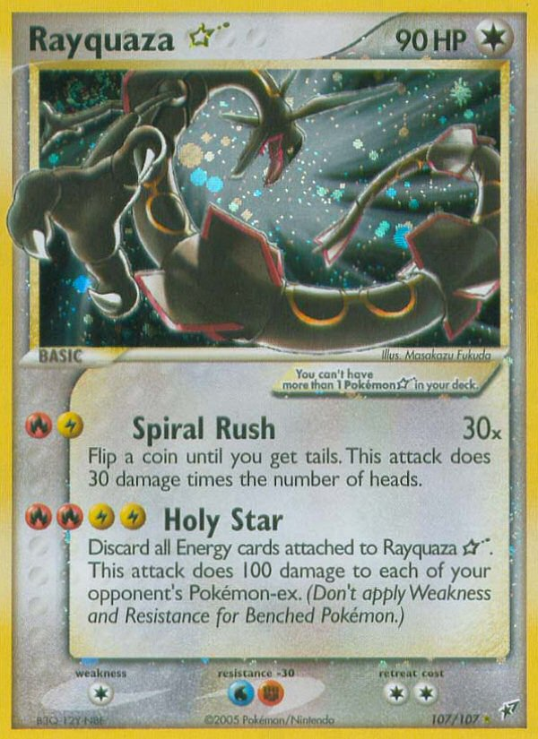 Rayquaza ★ Star (107/107) - Deoxys Pokémon Card