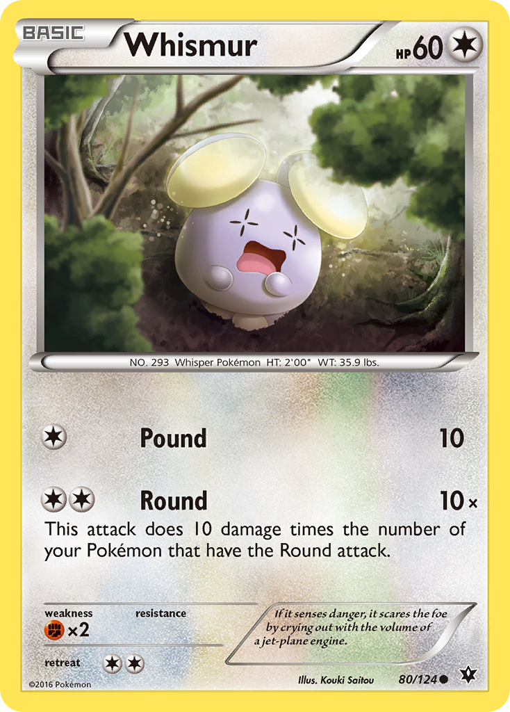 Whismur (80/124) - Fates Collide Pokémon Card