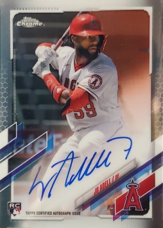 Jo Adell 2021 Topps Chrome - Rookie Autographs #RA-JA Sports Card