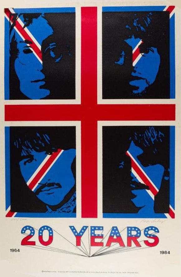 The Beatles 20 Years Headshop Poster 1984 Concert Poster