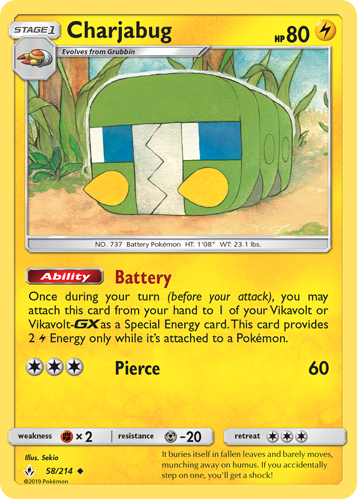 Charjabug (58/214) - Unbroken Bonds Pokémon Card