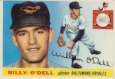 Billy O'Dell 1955 Topps #57 Sports Card