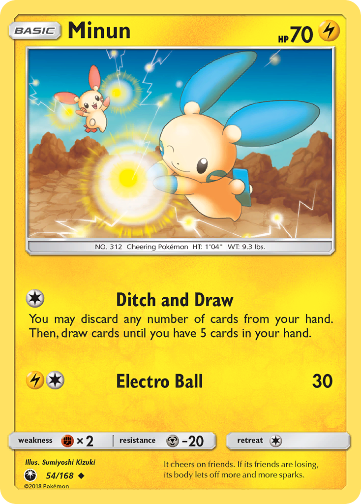 Minun (54/168) - Celestial Storm Pokémon Card