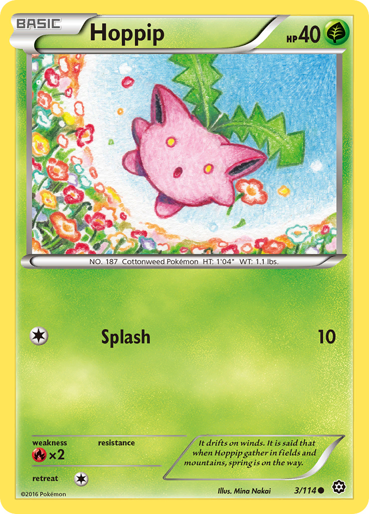 Hoppip (3/114) - Steam Siege Pokémon Card