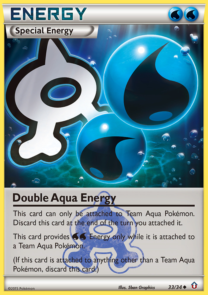 Double Aqua Energy (33/34) - Double Crisis Pokémon Card