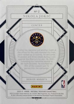 Nikola Jokic 2020-21 Panini National Treasures Basketball #2 Sports Card