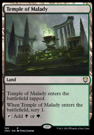 Temple of Malady (Phyrexia: All Will Be One Commander Decks) Trading Card